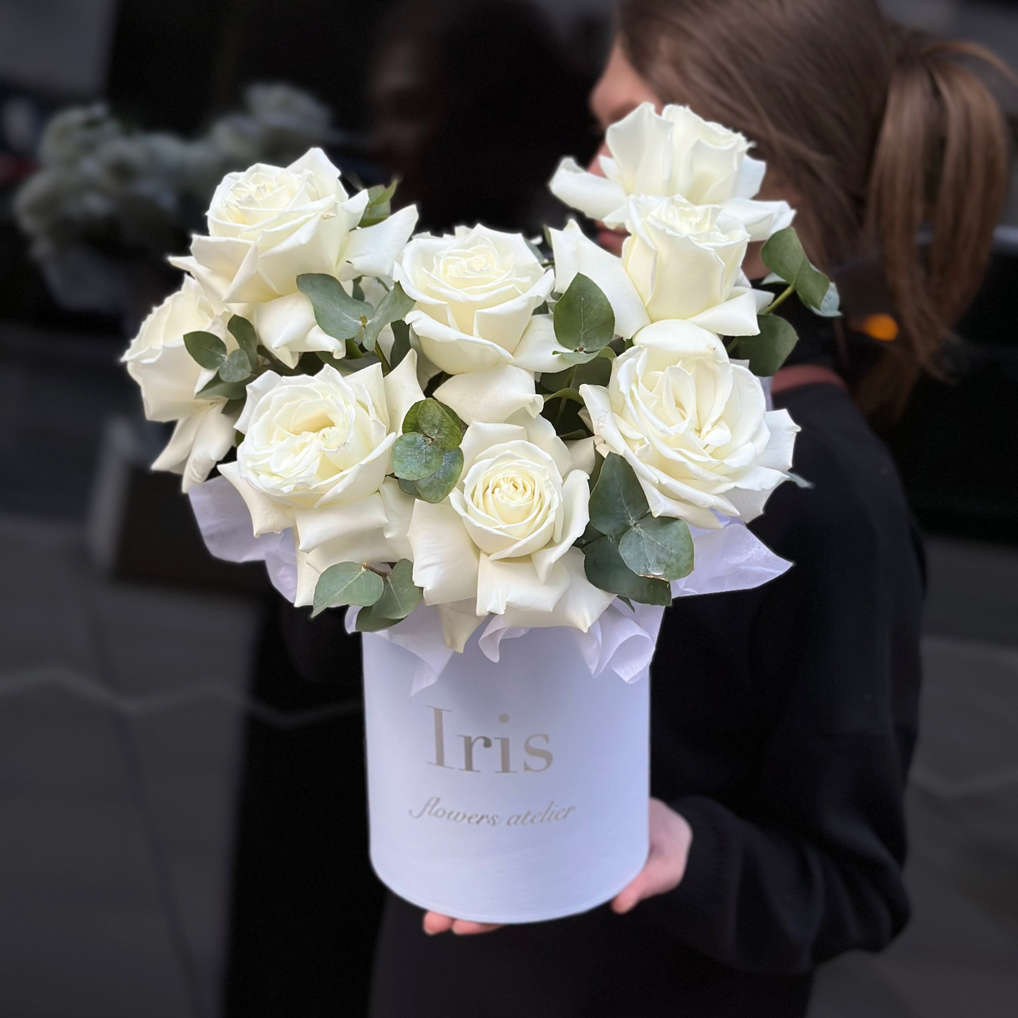 Flowerbox из белых роз