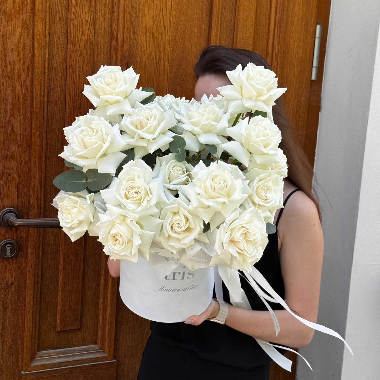 Flowerbox из белых роз